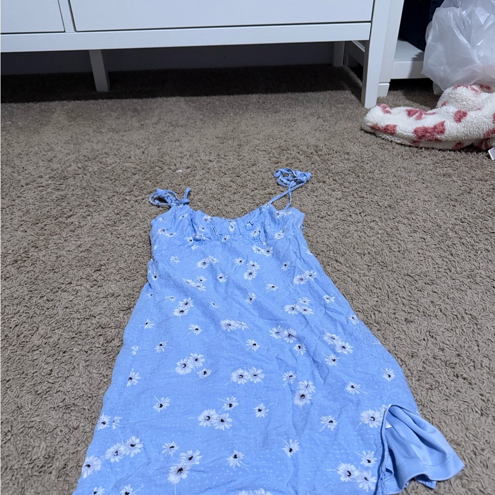 Blue mini dress